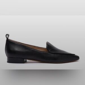 Franco Sarto Studio Pointed Toe Black Leather Loafers - 8.5